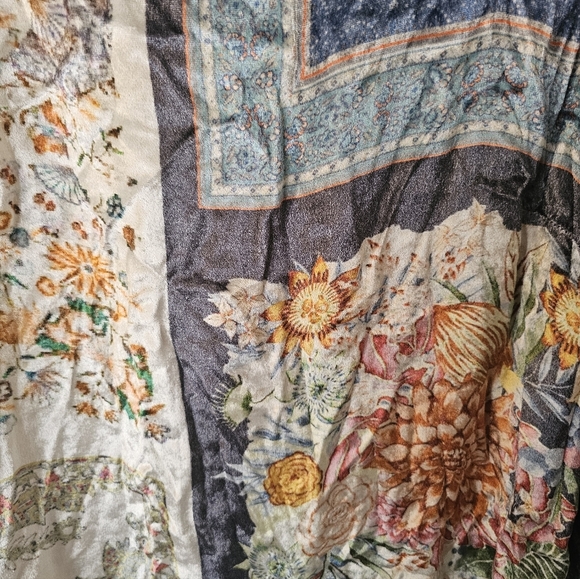 Soft Surroundings Ashbury Tunic Women Velvet Floral Boho Long Sleeve Size 1X - Picture 2 of 5